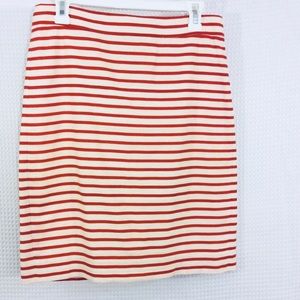 ❤️ Red Striped J. Crew Pencil Skirt ❤️